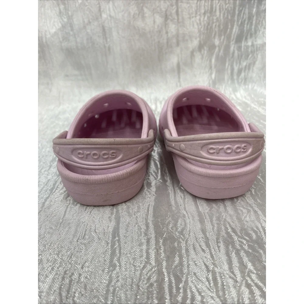 Crocs Baby Girl's Pink Colored Rubber Warm Weather Clogs Child  Toddler Size 4/5